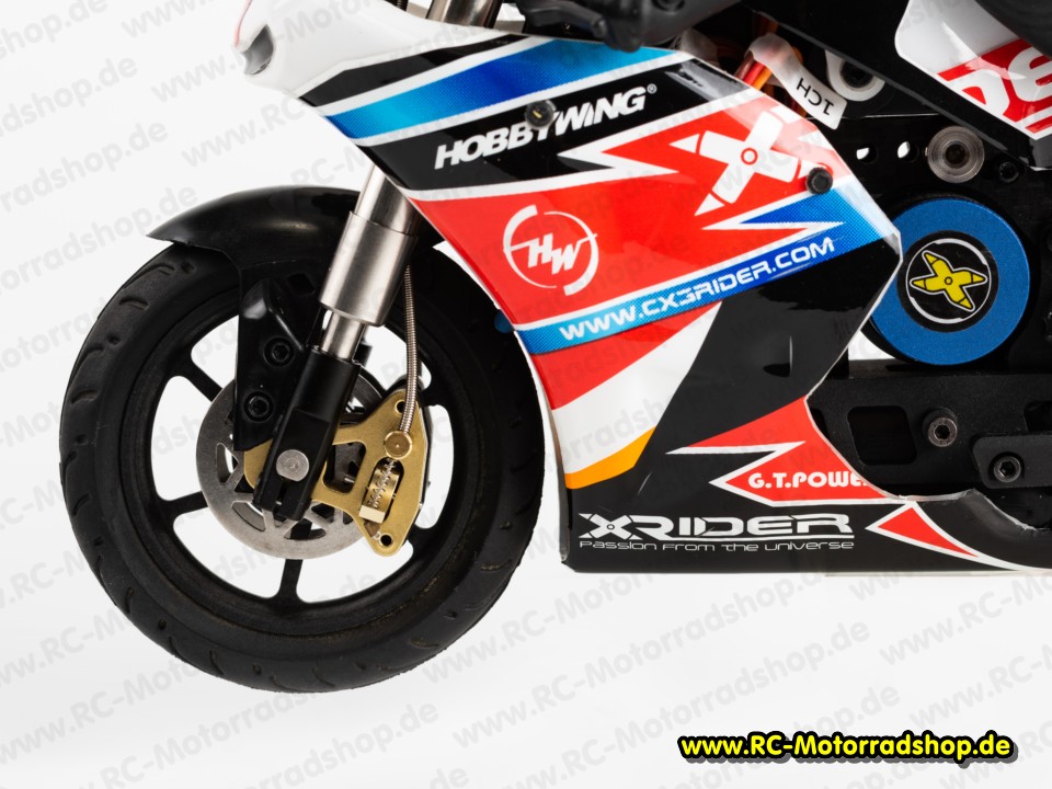 CX3-EVO: 1:10 Motorradmodell X-RIDER CX3 EVO (RTR brushless 4650 kV inkl. Vorderradbremse - fahrbereit aufgebaut) CX3-EVO